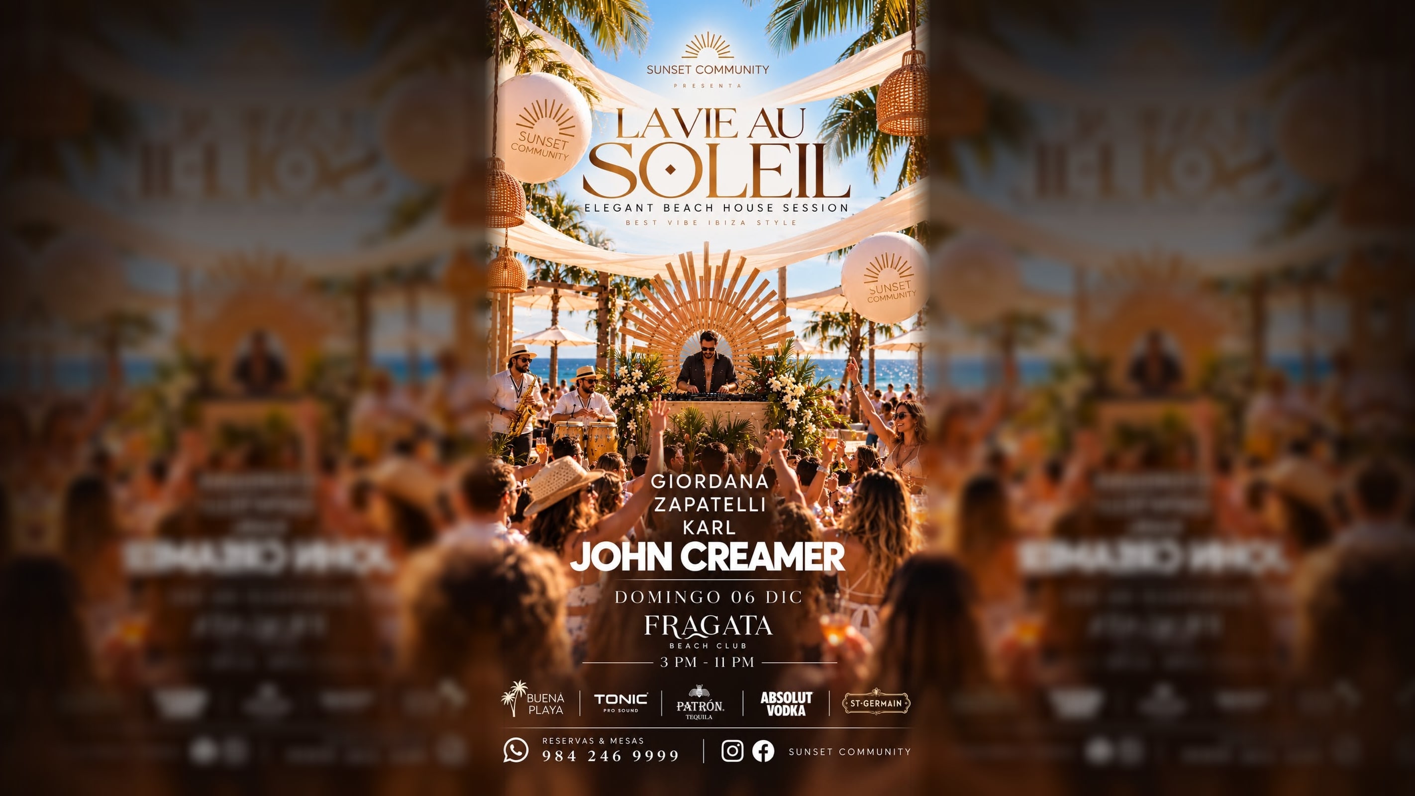 La Vie au Soleil Vol. 1 — Una fiesta de beach house elegante como ninguna otra. Fragata Beach Club, Playa del Carmen.